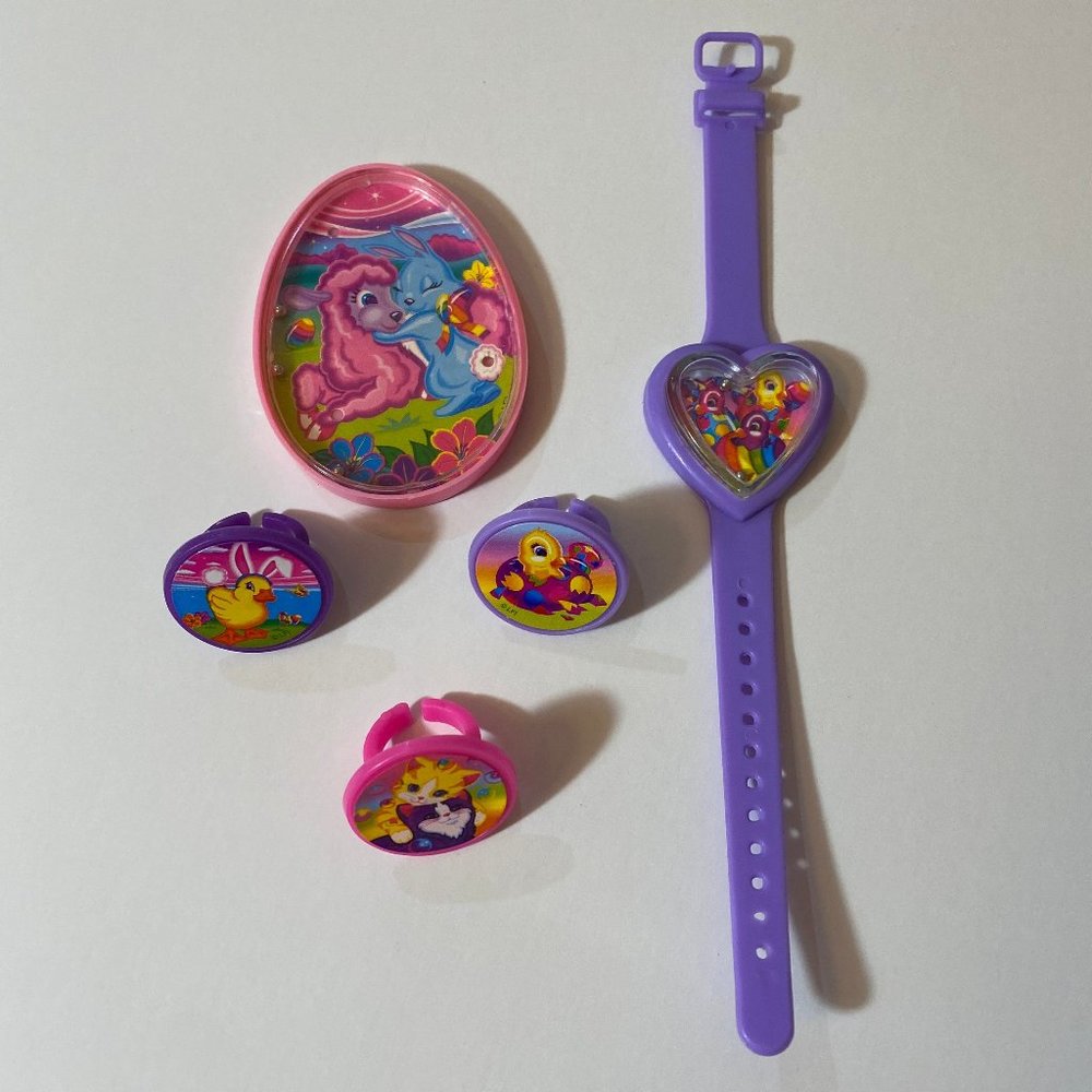 Vintage Lisa Frank Easter Pill Puzzles Watch Rings Favors Toys